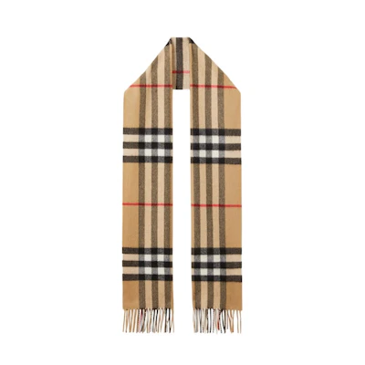 Burberry The Classic Check Cashmere Scarf Archive Beige