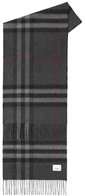 Burberry The Classic Check Cashmere Scarf Charcoal Order Burberry The Classic Check Cashmere Scarf Charcoal