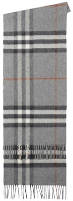 Burberry The Classic Check Cashmere Scarf Grey Order Burberry The Classic Check Cashmere Scarf Grey