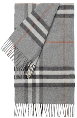 Burberry The Classic Check Cashmere Scarf Grey Lookbook Burberry The Classic Check Cashmere Scarf Grey