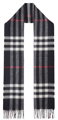 Burberry The Classic Check Cashmere Scarf Navy Buy Burberry The Classic Check Cashmere Scarf Navy