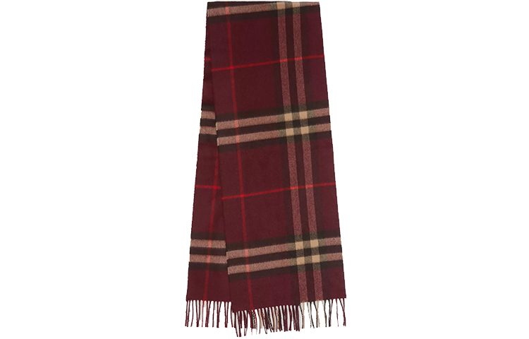 Burberry The Classic Check Cashmere Scarf Unisex Valentine's Red 80216951 圖 2