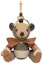 Order Burberry Thomas Bear Gantungan Kunci Kulit dengan Bow Tie, Unisex, Light Camel 8027167-1