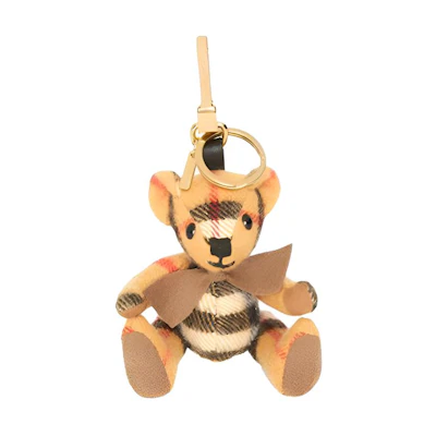 Burberry Thomas Bear Wool Keychain Unisex Couple Style 8003322