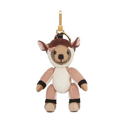 Burberry Thomas Teddy Bear Deer Keychain Unisex Classic Beige Couple Style. 80418821
