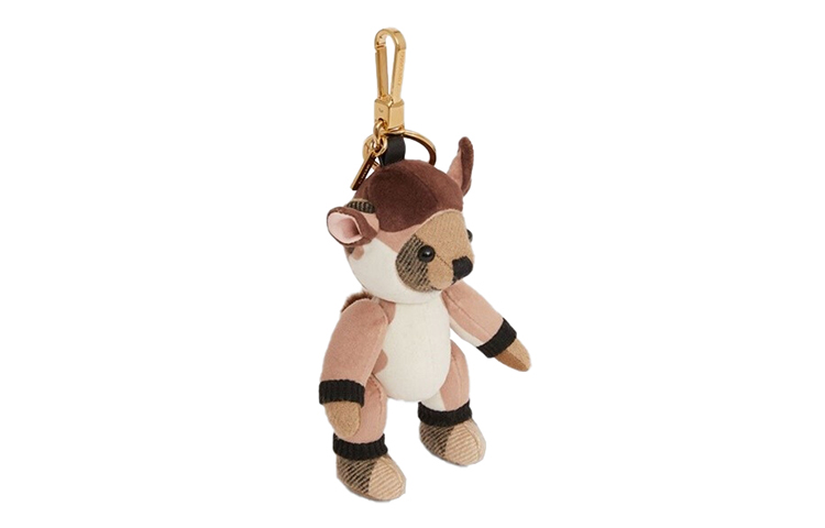 Lookbook Burberry Thomas Teddy Bear Deer Keychain Unisex Classic Beige Couple Style. 80418821