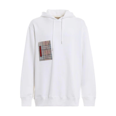 Burberry Ticket Print Pocket Hoodie White 80013871