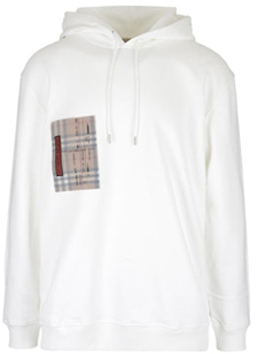 バーバリー チケットプリント ポケットフーディー ホワイト 80013871 Order バーバリー チケットプリント ポケットフーディー ホワイト 80013871