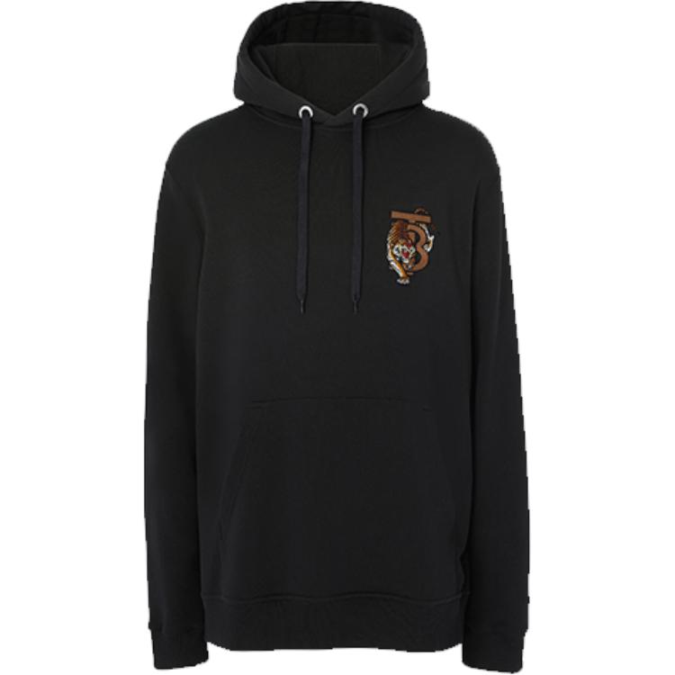 Order Burberry Tiger Pattern Cotton Hoodie  Black 80512901