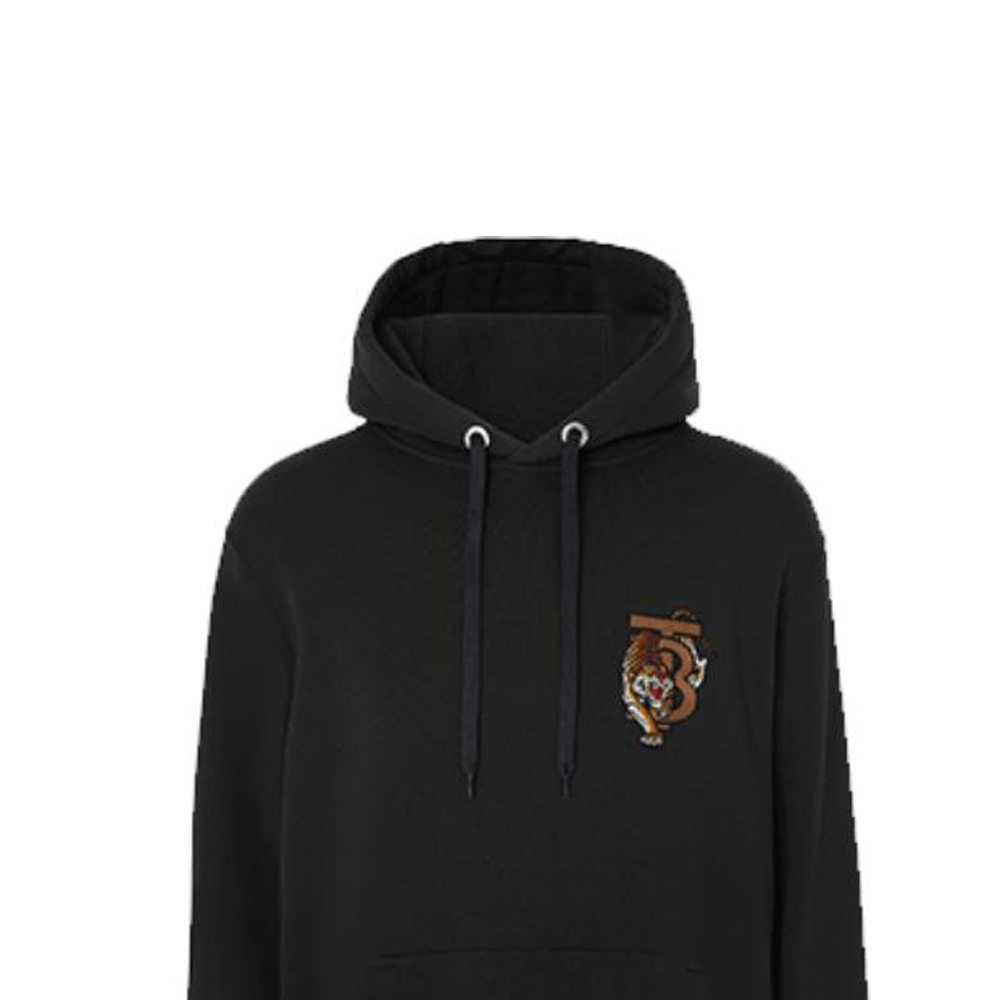 Purchase Burberry Tiger Pattern Cotton Hoodie  Black 80512901