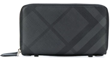 Burberry Travel Wallet London Check Black Burberry Travel Wallet London Check Black