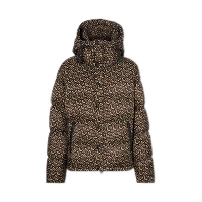 Burberry Trench Brown Monogram Print Detachable Sleeves Puffer Jacket 80211851