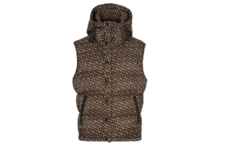 Lookbook Burberry 棕色字母印花可拆袖羽絨外套 80211851