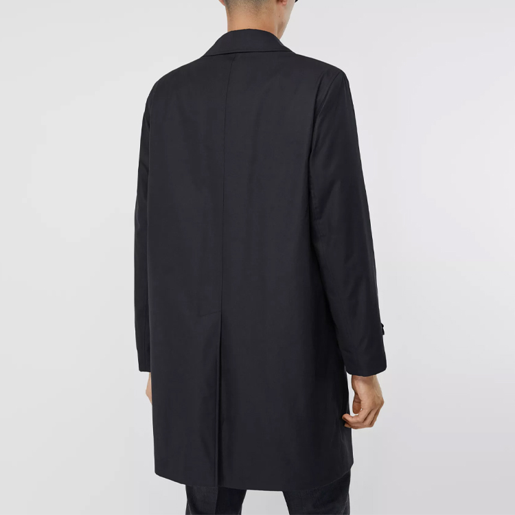 Burberry Trench Coat Midnight Blue Checked Long Sleeve 80190481 圖 7