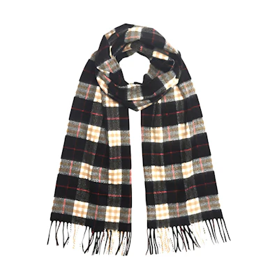 Burberry Unisex Black Checkered Cashmere Scarf 4075255