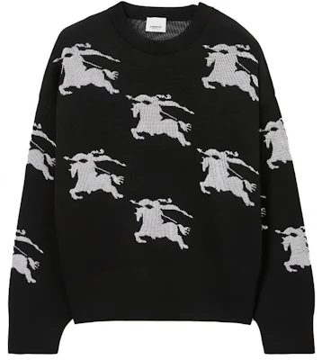 Burberry 男女黑色刺繡圓領寬鬆版毛衣 8070329A6590 Buy Burberry 男女黑色刺繡圓領寬鬆版毛衣 8070329A6590