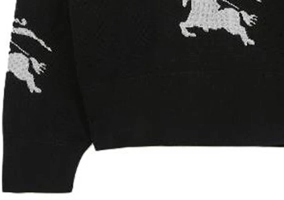 Burberry 男女黑色刺繡圓領寬鬆版毛衣 8070329A6590 Cheap Burberry 男女黑色刺繡圓領寬鬆版毛衣 8070329A6590