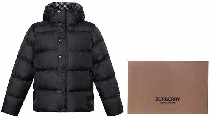 Burberry 男女款黑色連帽拉鍊羽絨外套長袖 80910921 Purchase Burberry 男女款黑色連帽拉鍊羽絨外套長袖 80910921