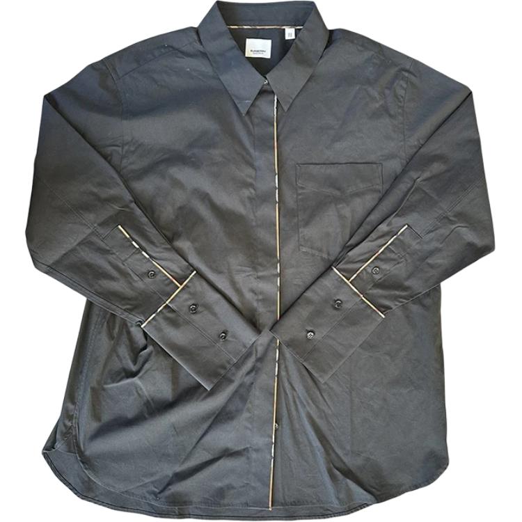 Burberry Unisex Black Long Sleeve Single-Breasted Collared Shirt. 80913741 圖 2