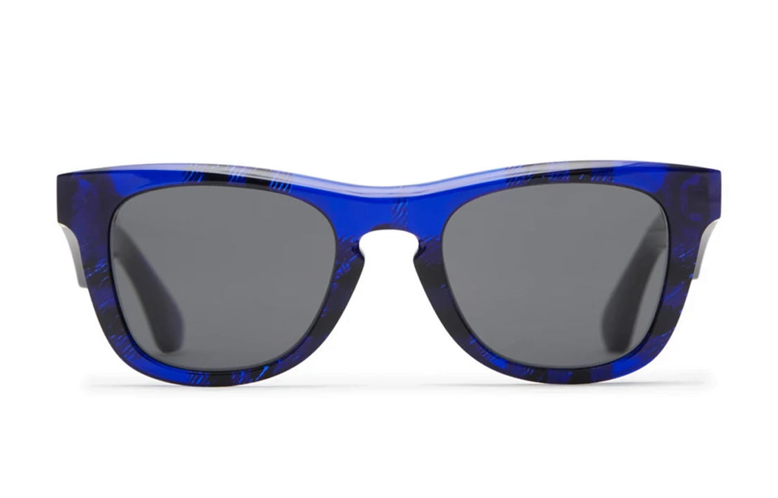 Burberry Unisex Blue Irregular Acetate Sunglasses with Colorblock Design 40839621