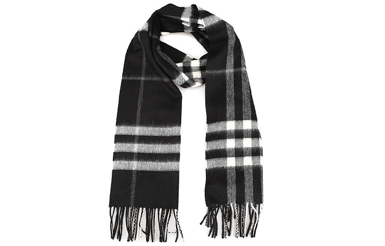 Burberry Unisex Cashmere Knit Scarf Black 8015537-1 圖 2