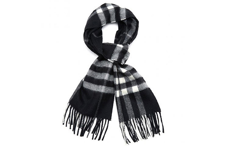 Burberry Unisex Cashmere Knit Scarf Black 8015537-1 圖 3