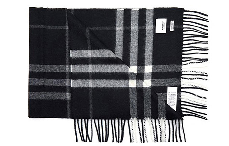 Burberry Unisex Cashmere Knit Scarf Black 8015537-1 圖 4