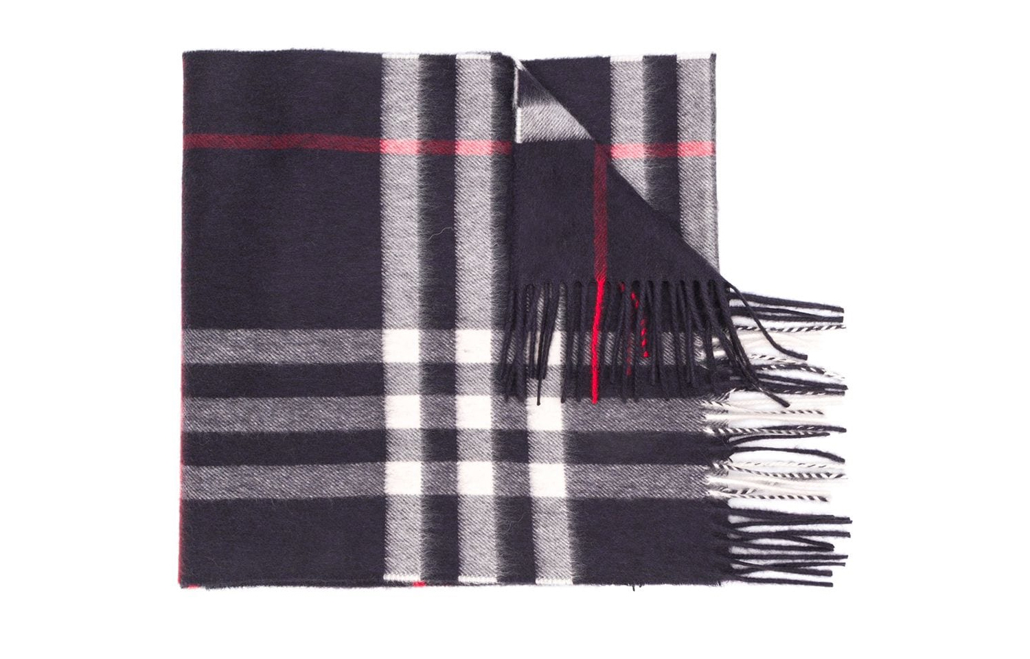 Burberry Unisex Cashmere Scarf - Navy Blue 80155421 圖 4