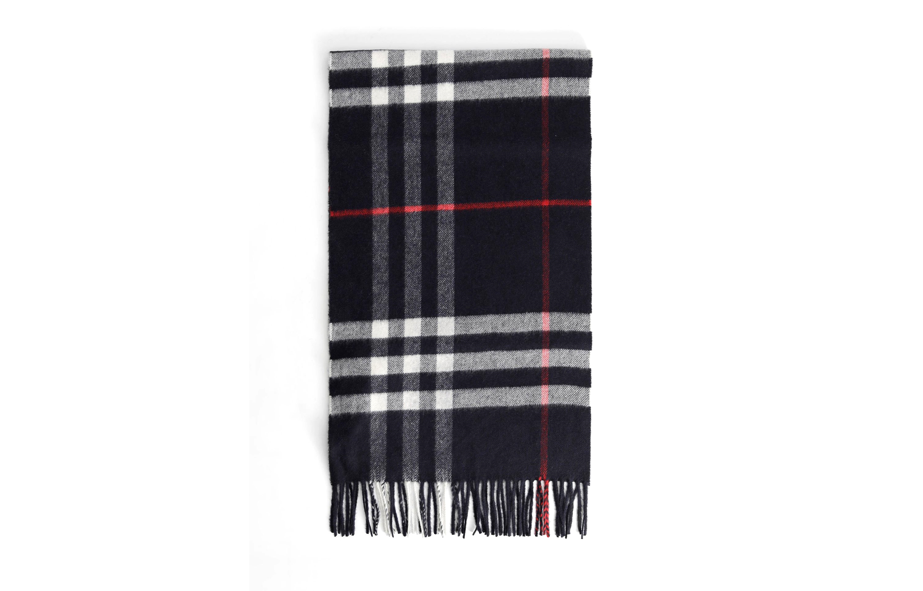 Burberry Unisex Cashmere Scarf - Navy Blue 80155421 圖 5
