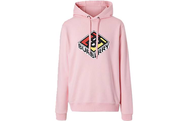 Burberry Unisex Pink Logo Cotton Hoodie 8021830-A3245