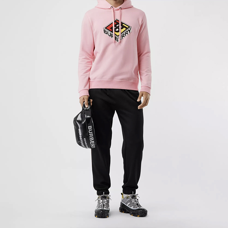 Burberry Unisex Pink Logo Cotton Hoodie 8021830-A3245 圖 3