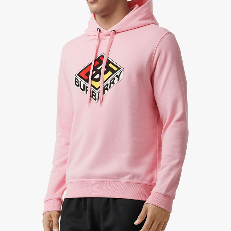 Burberry Unisex Pink Logo Cotton Hoodie 8021830-A3245 圖 4