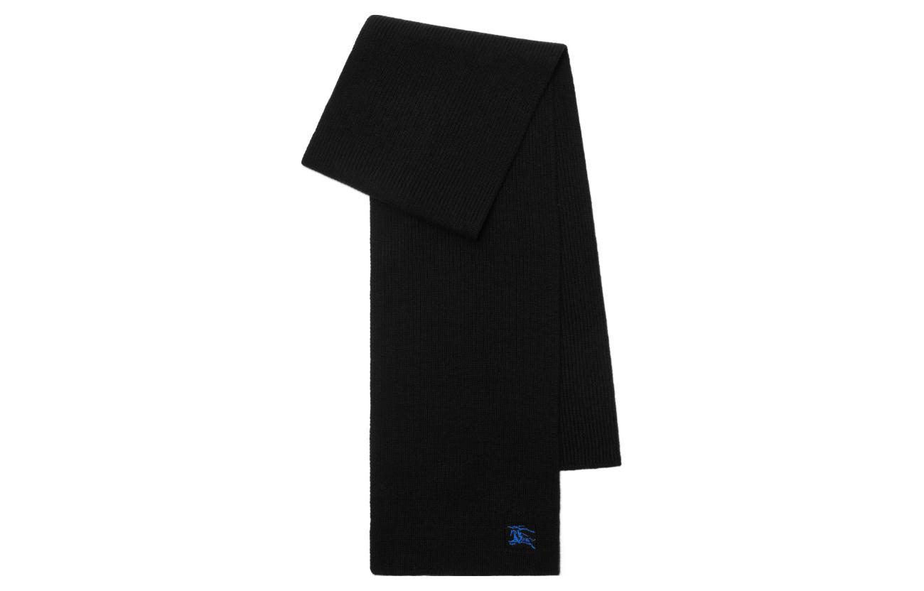 Burberry Unisex Ribbed Knit Wool Scarf Black 80857711