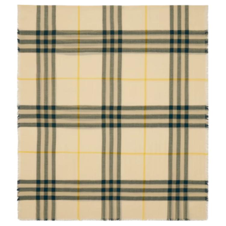 Burberry Unisex Wool Knit Scarf Brown Colorblock Design Couples Style 80986921