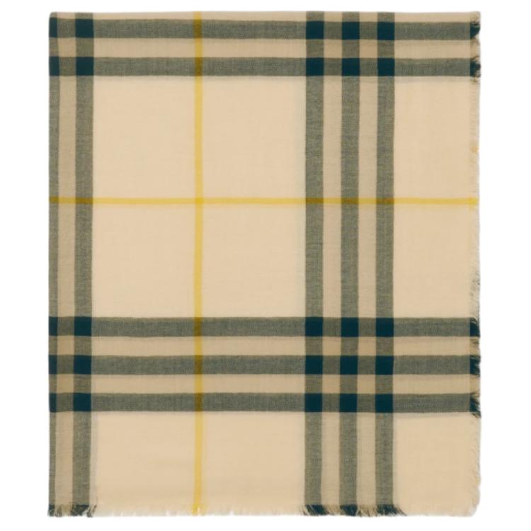 Burberry Unisex Wool Knit Scarf Brown Colorblock Design Couples Style 80986921 圖 3