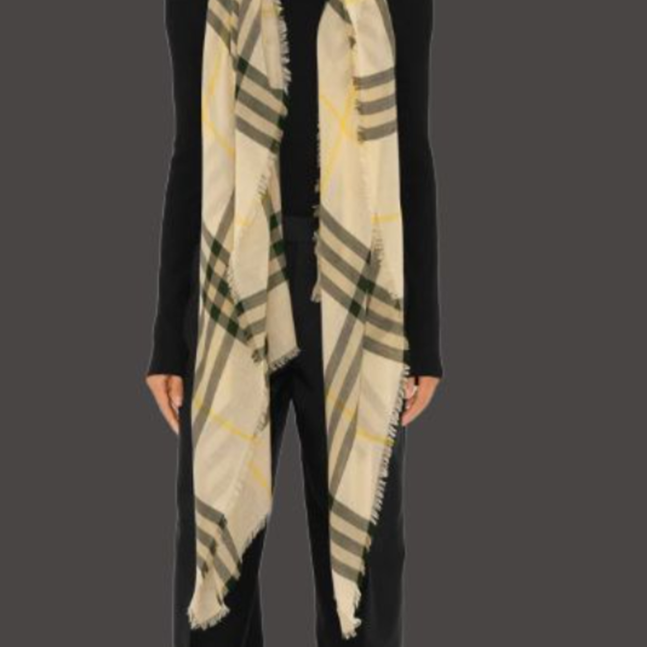 Burberry Unisex Wool Knit Scarf Brown Colorblock Design Couples Style 80986921 圖 6