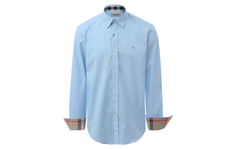 Burberry Versatile Classic Cotton Long Sleeve Shirt Light Blue 39911601
