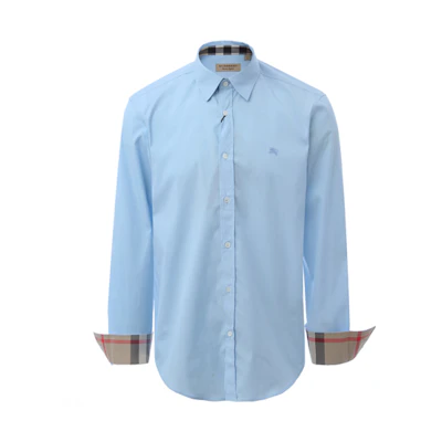 Burberry Versatile Classic Cotton Long Sleeve Shirt Light Blue 39911601