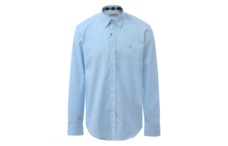 Lookbook Burberry Camisa Clásica de Algodón de Manga Larga Azul Claro Versátil. 39911601