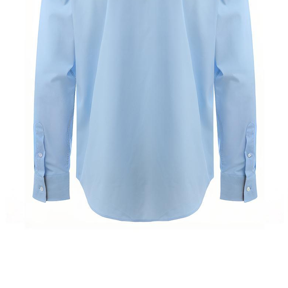 Cheap Burberry Camisa Clásica de Algodón de Manga Larga Azul Claro Versátil. 39911601