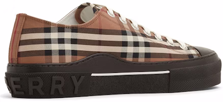 Burberry博柏利 復古帆布 低幫系帶 時尚板鞋 男款 棕色 Shop Burberry博柏利 復古帆布 低幫系帶 時尚板鞋 男款 棕色