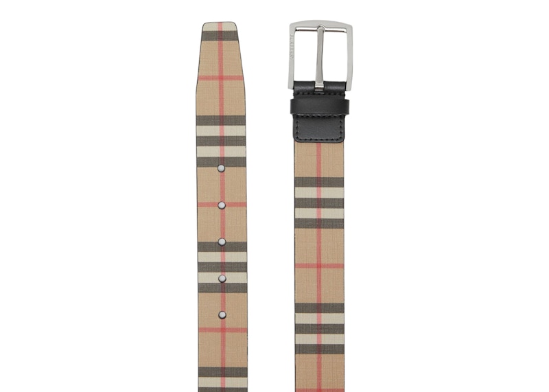 Lookbook 博柏利经典格纹皮带复古米色/黑色