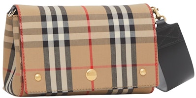 Burberry Vintage Check and Leather Crossbody Bag Small Archive Beige/Black Burberry Vintage Check and Leather Crossbody Bag Small Archive Beige/Black