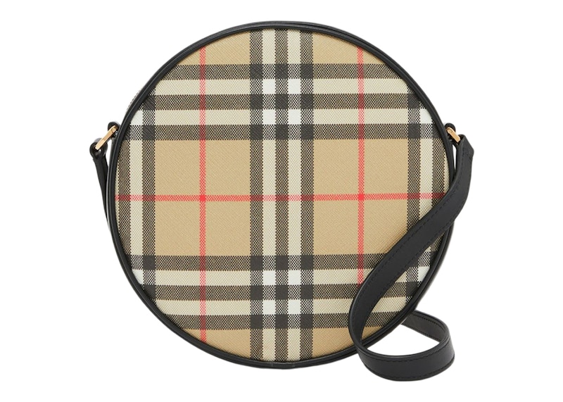 Burberry Vintage Check And Leather Louise Crossbody Bag Archive Beige/Black
