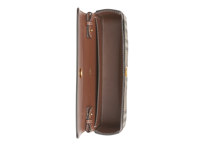 Burberry Vintage Check and Leather Note Bag Mini Archive Beige/Tan 圖 3