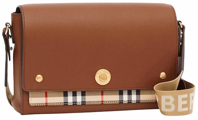 Tas Selempang Burberry Vintage Check dan Kulit Note Tan Buy Tas Selempang Burberry Vintage Check dan Kulit Note Tan