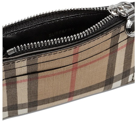 バーバリー ヴィンテージチェック&レザー ジップカードケース 6スロット ブラック Lookbook バーバリー ヴィンテージチェック&レザー ジップカードケース 6スロット ブラック