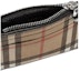 Lookbook バーバリー ヴィンテージチェック&レザー ジップカードケース 6スロット ブラック