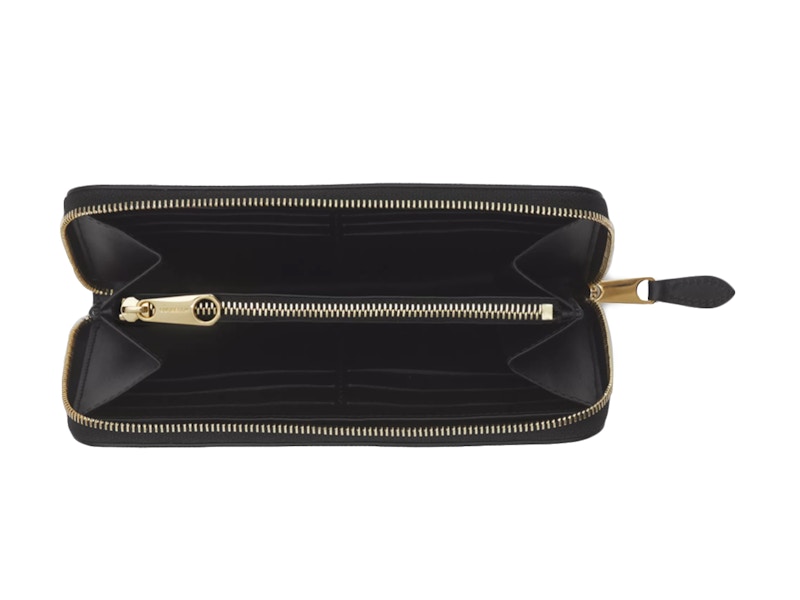 Lookbook Dompet Zip Keliling Burberry Vintage Check dan Kulit (12 Slot Kad) Beige/Hitam