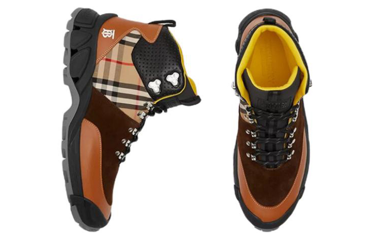 Burberry Vintage Check Ankle Boots 'Tan Brown' 圖 5